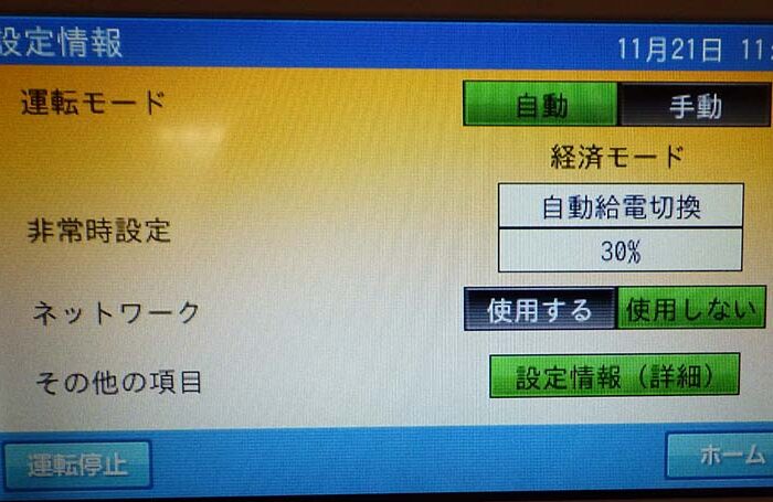 売電を優先させる「経済モード」で使用
