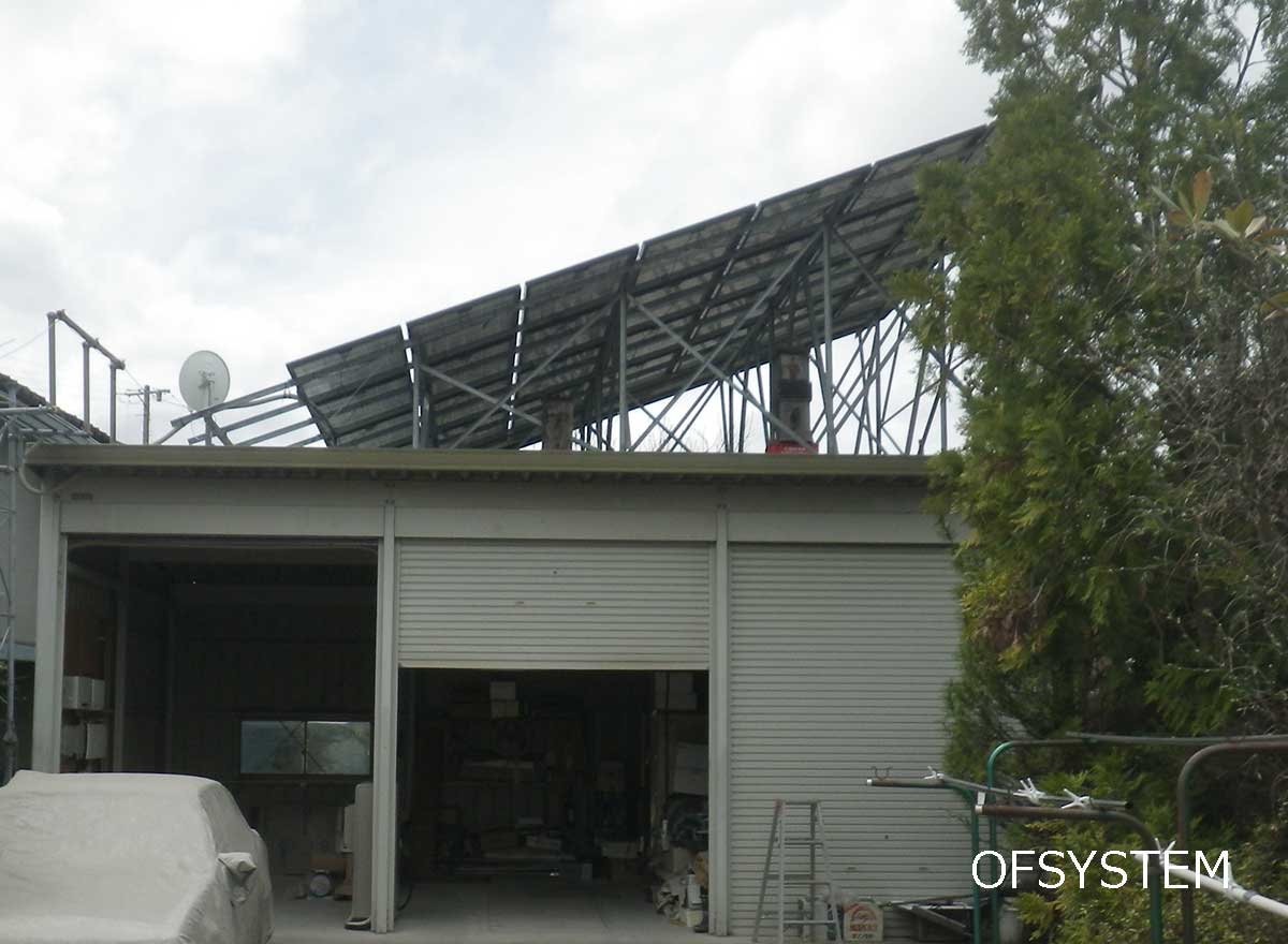 車庫屋根の太陽電池にV2Hを追加