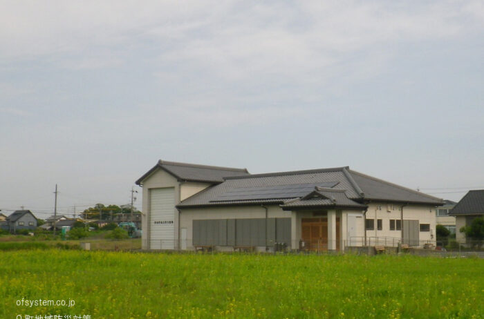 O町地域防災に太陽光パネルと蓄電池を設置