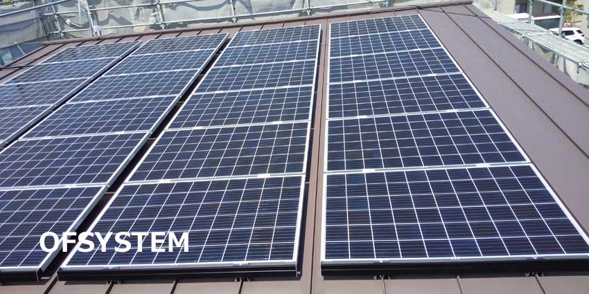 菊川市I様太陽光発電　つかみ金物で設置