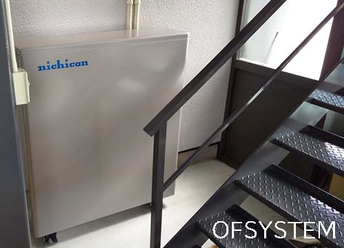 磐田市I様自宅隣接の避難所に蓄電池